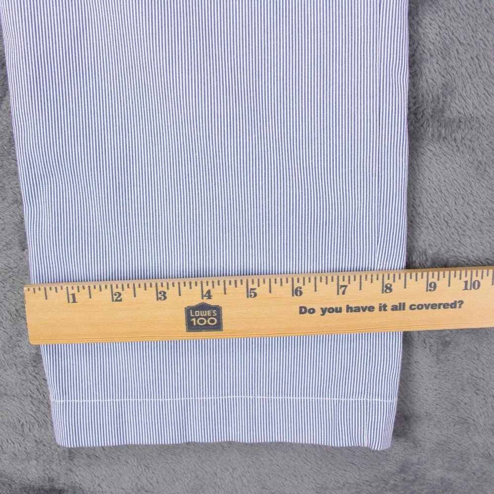 Polo Ralph Lauren Mens 36x34 Blue White Seersucker Stripe Classic Fit Pants
